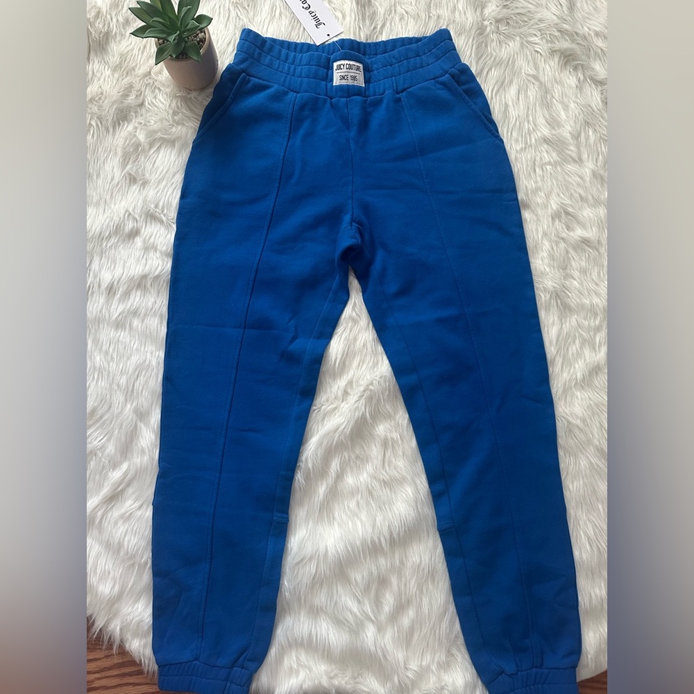 Juicy Couture Blue Pantsuit Relaxed Fit Cotton Blend